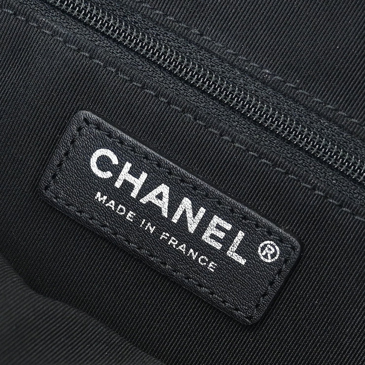 Chanel Black Lambskin Ultra Pocket Shopping Tote 2way Handbag 144810