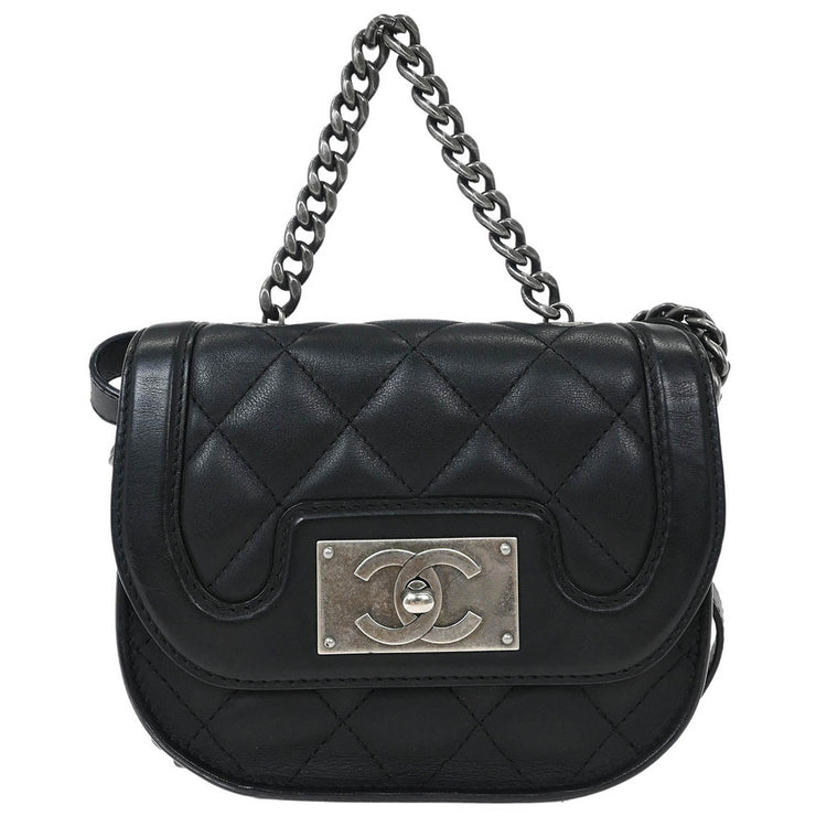 Chanel Black Calfskin 2way Handbag 144812