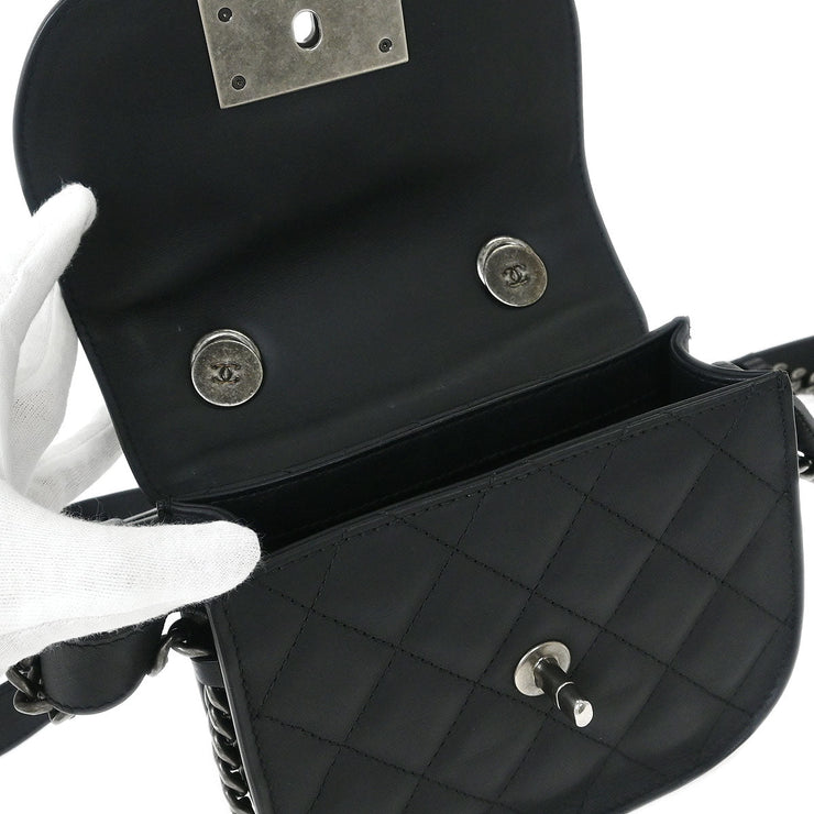 Chanel Black Calfskin 2way Handbag 144812