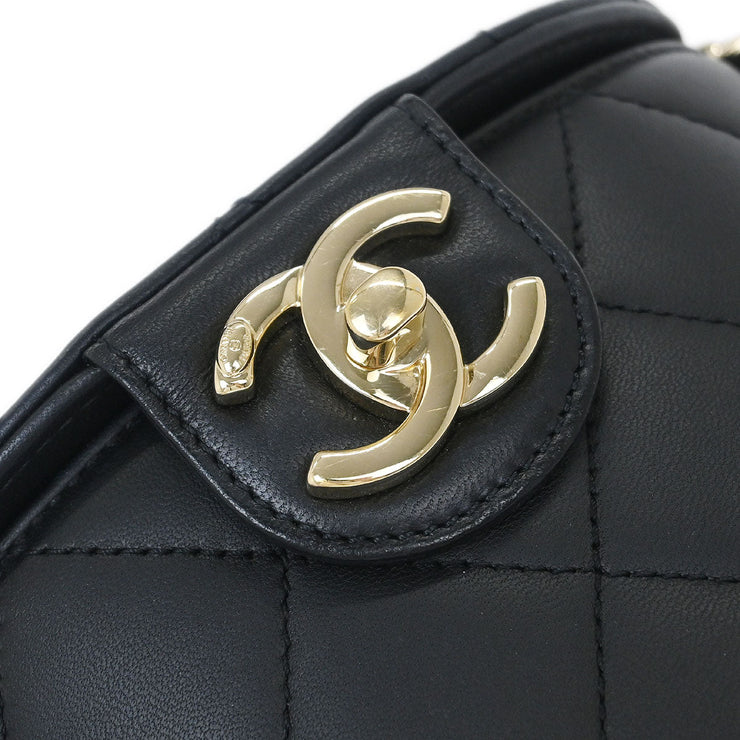 Chanel Black Lambskin Vanity Shoulder Bag 144814