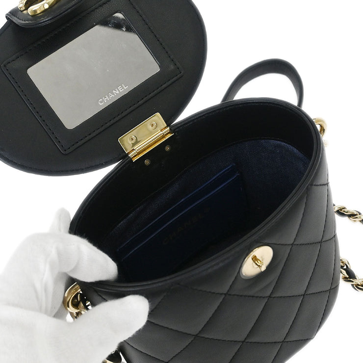 Chanel Black Lambskin Vanity Shoulder Bag 144814