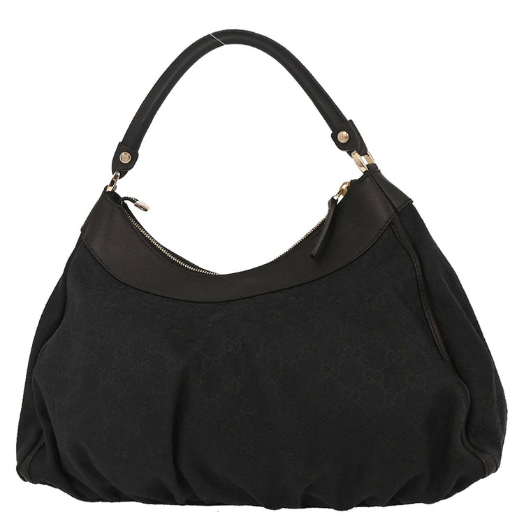 Gucci Black Canvas GG Abbey D Ring Handbag 189833 493492 144819