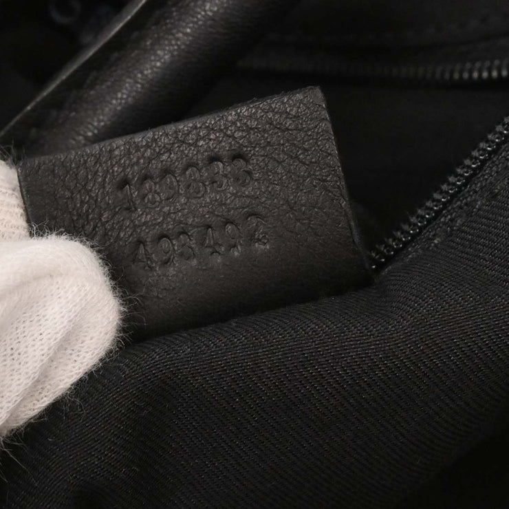 Gucci Black Canvas GG Abbey D Ring Handbag 189833 493492 144819