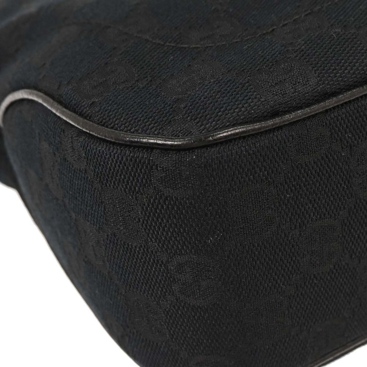 Gucci Black Canvas GG Jackie Tote Handbag 145817 204990 144821