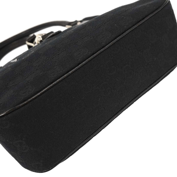 Gucci Black Canvas GG Jackie Tote Handbag 145817 204990 144821