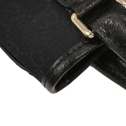 Gucci Black Canvas GG Jackie Tote Handbag 145817 204990 144821