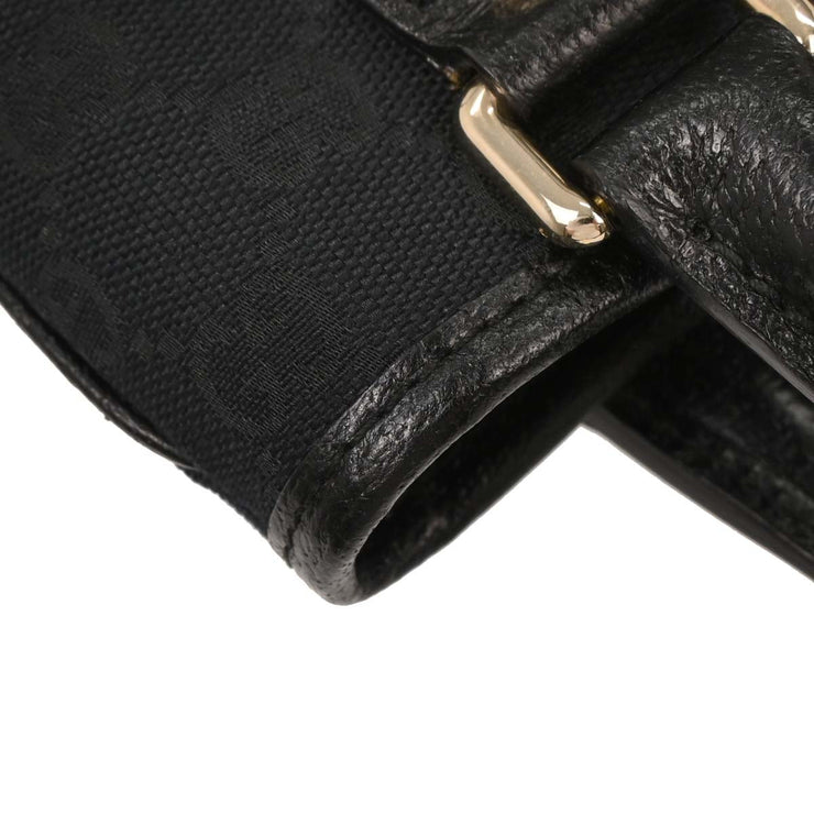 Gucci Black Canvas GG Jackie Tote Handbag 145817 204990 144821