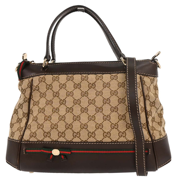 Gucci Beige Canvas GG Mayfair 2way Handbag 269894 486628 144822