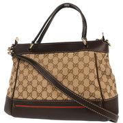Gucci Beige Canvas GG Mayfair 2way Handbag 269894 486628 144822