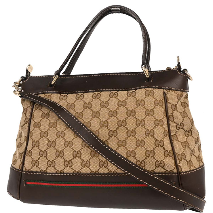 Gucci Beige Canvas GG Mayfair 2way Handbag 269894 486628 144822