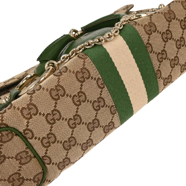Gucci Beige Canvas GG Horsebit Handbag 131474 002058 144823