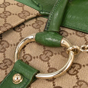 Gucci Beige Canvas GG Horsebit Handbag 131474 002058 144823
