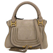 Chloe Gray Suede Marcie 2way Handbag 03-18-63-65 144827
