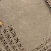 Chloe Gray Suede Marcie 2way Handbag 03-18-63-65 144827