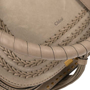 Chloe Gray Suede Marcie 2way Handbag 03-18-63-65 144827