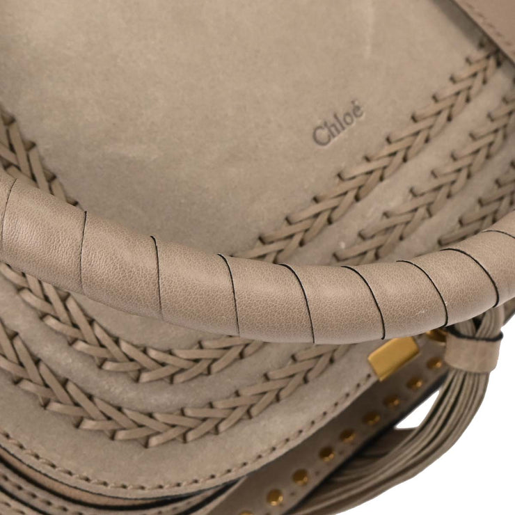 Chloe Gray Suede Marcie 2way Handbag 03-18-63-65 144827