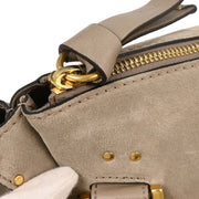 Chloe Gray Suede Marcie 2way Handbag 03-18-63-65 144827