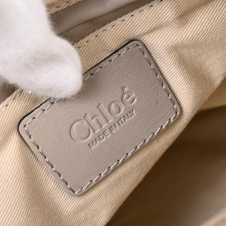 Chloe Gray Suede Marcie 2way Handbag 03-18-63-65 144827