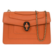Bvlgari Light Orange Leather Serpenti Forever Shoulder Bag 1673029 144829
