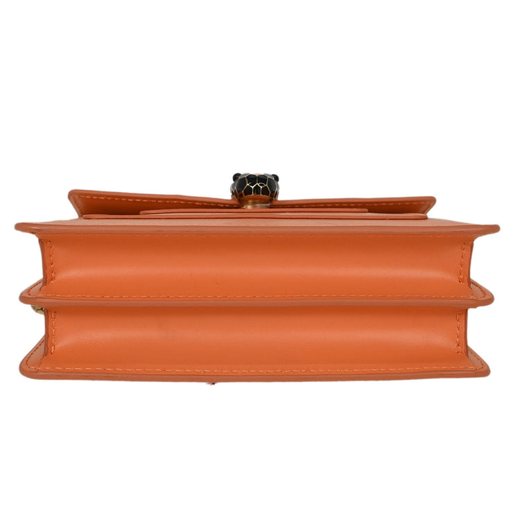 Bvlgari Light Orange Leather Serpenti Forever Shoulder Bag 1673029 144829