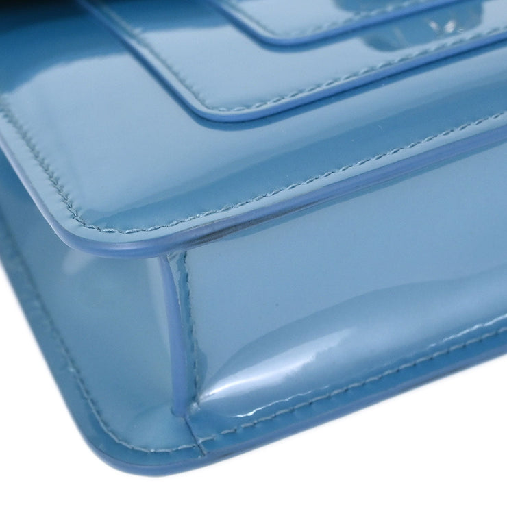 Bvlgari Light Blue Patent Leather Serpenti Forever Shoulder Bag 144830