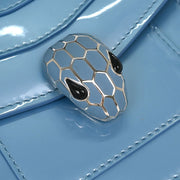Bvlgari Light Blue Patent Leather Serpenti Forever Shoulder Bag 144830