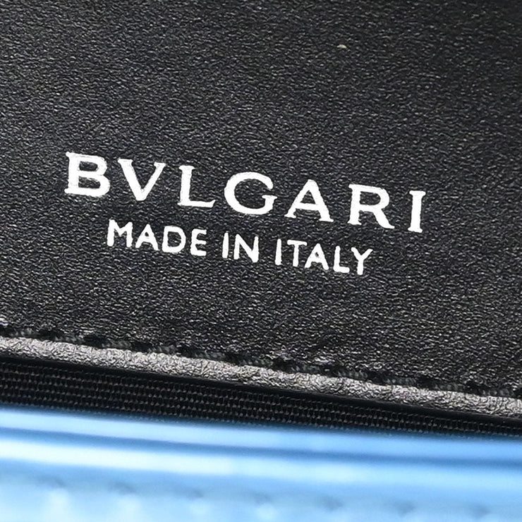 Bvlgari Light Blue Patent Leather Serpenti Forever Shoulder Bag 144830