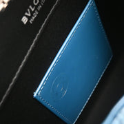 Bvlgari Light Blue Patent Leather Serpenti Forever Shoulder Bag 144830