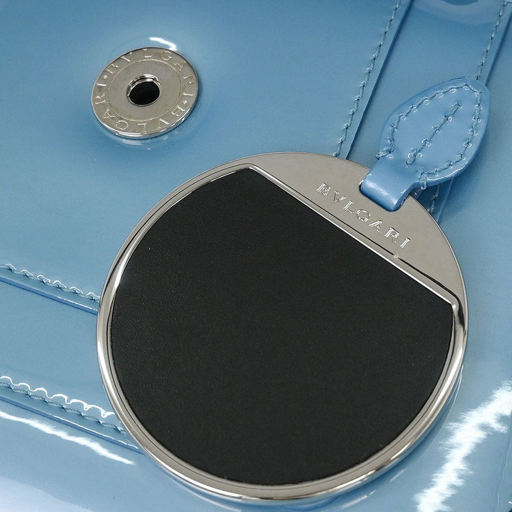 Bvlgari Light Blue Patent Leather Serpenti Forever Shoulder Bag 144830
