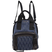 Miu Miu Blue Black Denim Matelasse Backpack 5BZ005 251 144832