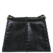 Yves Saint Laurent * Black Leather Shoulder Bag 144833