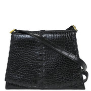Yves Saint Laurent * Black Leather Shoulder Bag 144833