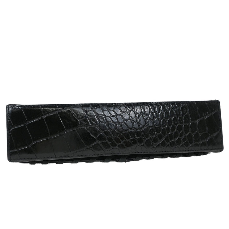 Yves Saint Laurent * Black Leather Shoulder Bag 144833