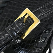 Yves Saint Laurent * Black Leather Shoulder Bag 144833