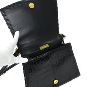 Yves Saint Laurent * Black Leather Shoulder Bag 144833