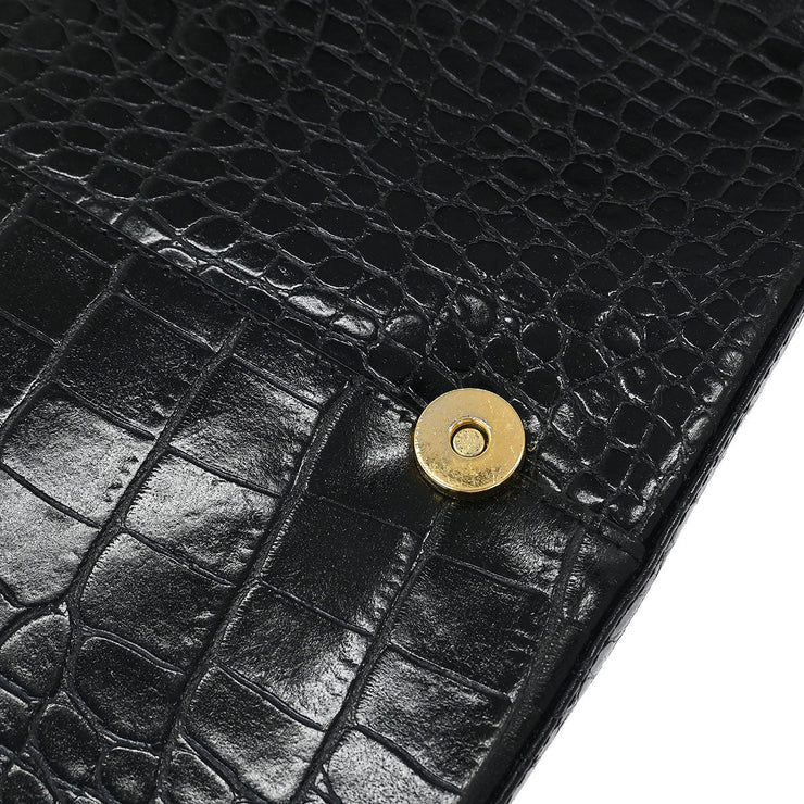 Yves Saint Laurent * Black Leather Shoulder Bag 144833