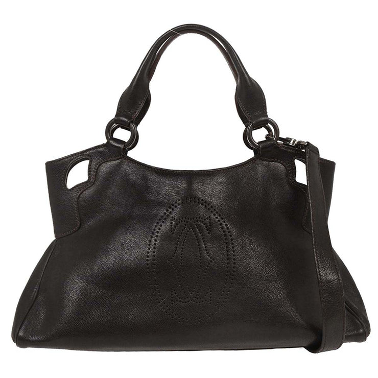 Cartier Black Marcello 2way Handbag ELNJ 144834