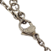 Chanel CC Chain Necklace Silver Black Rhinestone 05P 144836