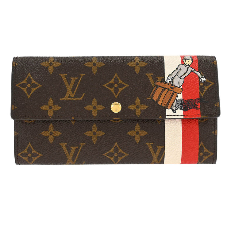 Louis Vuitton Monogram Groom Portefeuille Sarah Wallet M60034 CT0086 144841