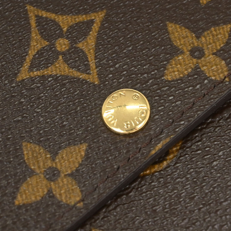 Louis Vuitton Monogram Groom Portefeuille Sarah Wallet M60034 CT0086 144841