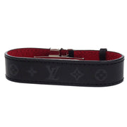 Louis Vuitton Black Monogram Good Luck Bracelet Bangle M64447 SN0071 144844