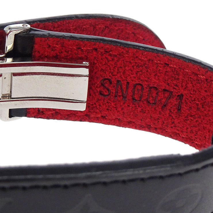 Louis Vuitton Black Monogram Good Luck Bracelet Bangle M64447 SN0071 144844