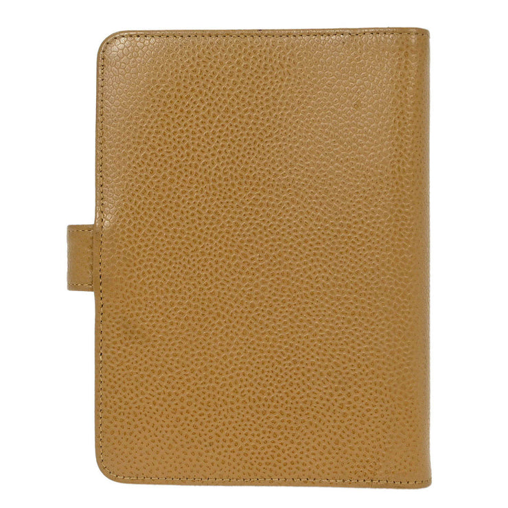 Chanel Beige Calfskin Note Book Cover Small Good 144848