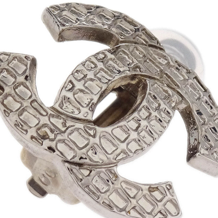 Chanel Silver CC Earrings Clip-On 00A 144850