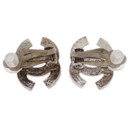 Chanel Silver CC Earrings Clip-On 00A 144850