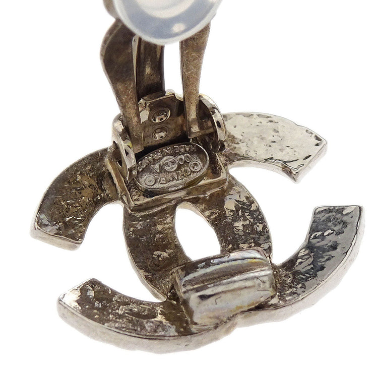 Chanel Silver CC Earrings Clip-On 00A 144850