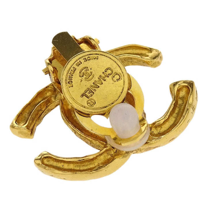 Chanel CC Earrings Clip-On Gold 144851