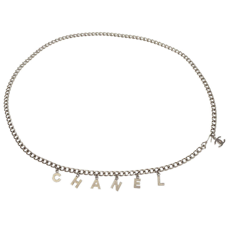 Chanel Chain Belt Silver CC Small Good 04V 144863
