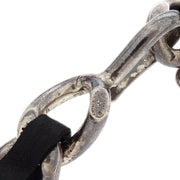 Chanel Silver Black CC Chain Belt 96P Small Good 144864