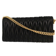 Miu Miu Black Lambskin Matelasse Wallet On Chain WOC 5BP290 144868